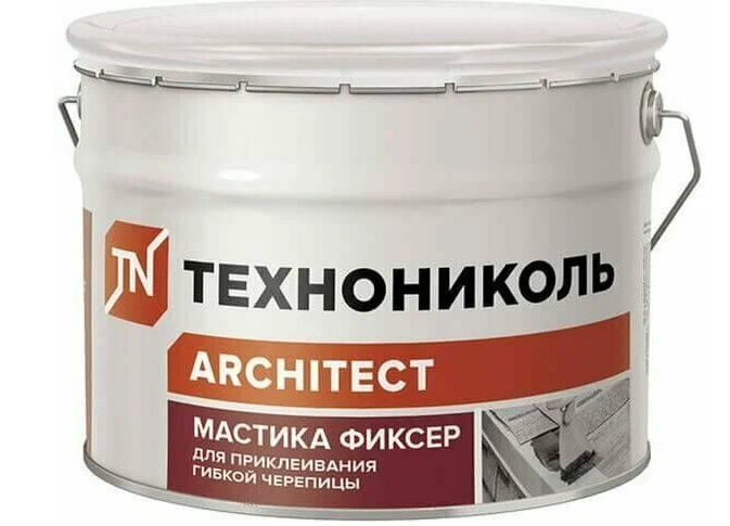 Мастика для гибкой черепицы ТЕХНОНИКОЛЬ №23 Фиксер ведро 12 кг Мастика для гибкой черепицы ТЕХНОНИКОЛЬ №23 Фиксер ведро 12 кг