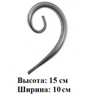 Запятая из квадрата 10мм Запятая из квадрата 10мм