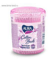 Ват.палочки AURA 100шт.стакан Ват.палочки AURA 100шт.стакан