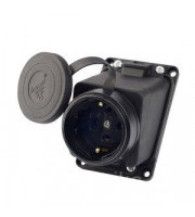 Lezard розетка наклон. с загл. каучук 2Р+РЕ 1х16А 220-240V IP44 106-0400-0104