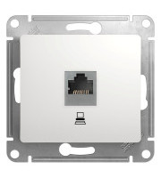 Schneider GLOSSA мех. роз. компьют. СУ 1 мест. бел. (пласт. осн., RJ-45) GSL000181K Schneider GLOSSA мех. роз. компьют. СУ 1 мест. бел. (пласт. осн., RJ-45) GSL000181K
