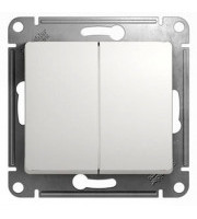 Выключатель двухклавишный механизм 10 А, цвет белый (GSL000151 ) GLOSSA Schneider Electric Выключатель двухклавишный механизм 10 А, цвет белый (GSL000151 ) GLOSSA Schneider Electric