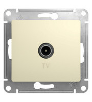 Schneider GLOSSA мех. роз. TV СУ 1 мест. беж. (пласт. осн., проходная, RG6, 4dB) GSL000292 Schneider GLOSSA мех. роз. TV СУ 1 мест. беж. (пласт. осн., проходная, RG6, 4dB) GSL000292