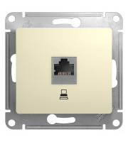 Schneider GLOSSA мех. роз. компьют. СУ 1 мест. беж. (пласт. осн., RJ-45) GSL000281K Schneider GLOSSA мех. роз. компьют. СУ 1 мест. беж. (пласт. осн., RJ-45) GSL000281K
