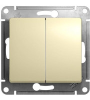 Выключатель двухклавишный механизм 10 А, цвет бежевый (GSL000251 ) GLOSSA Schneider Electric Выключатель двухклавишный механизм 10 А, цвет бежевый (GSL000251 ) GLOSSA Schneider Electric