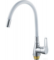 Смеситель для кухни FAUZT FZs-822-W101 гибкий излив тип См-МОЦБА БЕЛЫЙ