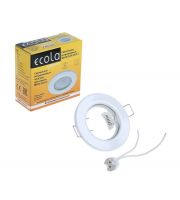 Светильник Ecola DL 90MR16 GU5.3 плоский 30х80 белый 1 шт Светильник Ecola DL 90MR16 GU5.3 плоский 30х80 белый 1 шт