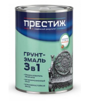 Грунт-эмаль по ржавчине ПРЕСТИЖ графитовая серая RAL 7024 0,9кг