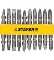Набор STAYER Биты "MASTER" двухсторонние в пластиковом держателе, Cr-V, 10 предметов 2605-H10_z01
