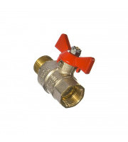 Кран шаровой 1/2" с фильтр гг бабочка Кран шаровой 1/2" с фильтр гг бабочка