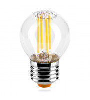 Wolta лампа св/д FILAMENT шар G35 Е14 5W(545lm) 4000K 4K 4K 78*45 прозр. 25S45GLFT5E14