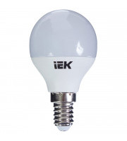 Лампа IEK шар G45 E14 7W(630lm) 3000K 2K 78x45 матов. ECO LLE-G45-7-230-30-E14
