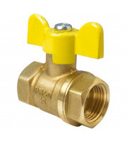 Кран шар. ГАЗ 1/2" г/г бабочка 11Б27П 