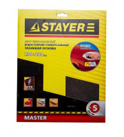 Лист шлифовальный STAYER "MASTER" на тканевой основе, водостойкий 230х280мм, Р120 35435-120_z01