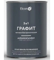 Грунт-эмаль по ржавчине 3в1 ЭЛКОН матовая графит 0,8кг RAL 7024 Грунт-эмаль по ржавчине 3в1 ЭЛКОН матовая графит 0,8кг RAL 7024