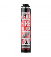 Монтажная пена (проф.огнеупорная) 65 FIRE BLOCK (850мл)