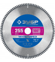 Диск пильный по алюминию ЗУБР Мультирез 255 x 30мм 100Т (36907-255-30-100) Диск пильный по алюминию ЗУБР Мультирез 255 x 30мм 100Т (36907-255-30-100)