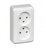Розетка двухместная открытой установки PA16-005B ЭТЮД Schneider Electric Розетка двухместная открытой установки PA16-005B ЭТЮД Schneider Electric
