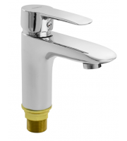 Смеситель для раковины BIANCO 3701 шаровый, с коротким изливом, литой корпус, хром 