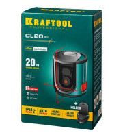 KRAFTOOL CL 20 нивелир лазерный , 20м, IP54, точн. +/-0,2 мм/м 34700 