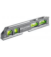 KRAFTOOL BILLET, 8 в 1, 20 см, точность 0.3 мм/м, 4 глазка, брусковый магнитный уровень (34790)