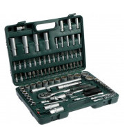 Набор инструментов 1/2", 1/4", CrV, 12 гранные головки, пластиковый кейс, 94 предмета Stels 14118 Набор инструментов 1/2", 1/4", CrV, 12 гранные головки, пластиковый кейс, 94 предмета Stels 14118