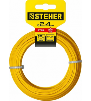 STEHER ЗВЕЗДА, 2.4 мм, 15 м, леска для триммера (75010-2.4)