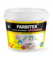 Краска акриловая интерьерная 6кг FARBITEX