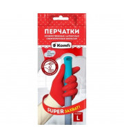 Перчатки хоз. латекс БИКОЛОР СВЕРХПРОЧНЫЕ 72г BICORAS