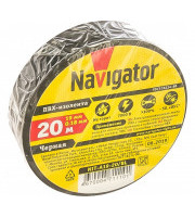 Изолента ПВХ 19мм черная NIT-A19-20/BL Navigator 71110 Изолента ПВХ 19мм черная NIT-A19-20/BL Navigator 71110